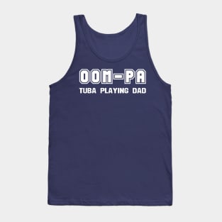 Tuba Oom-Pa White Text Tank Top